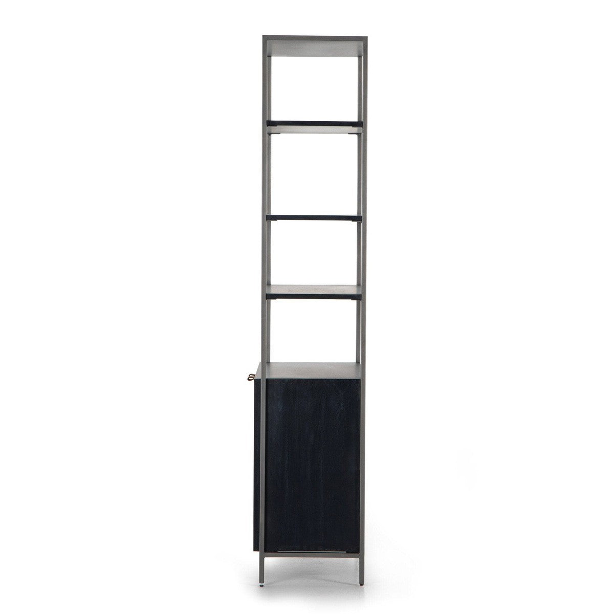 Trey Modular Wide Bookcase - Black Wash Poplar