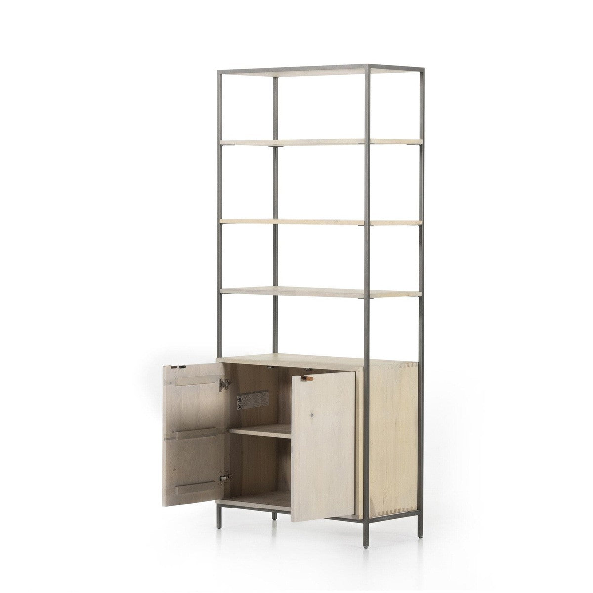 Trey Modular Wide Bookcase - Dove Poplar