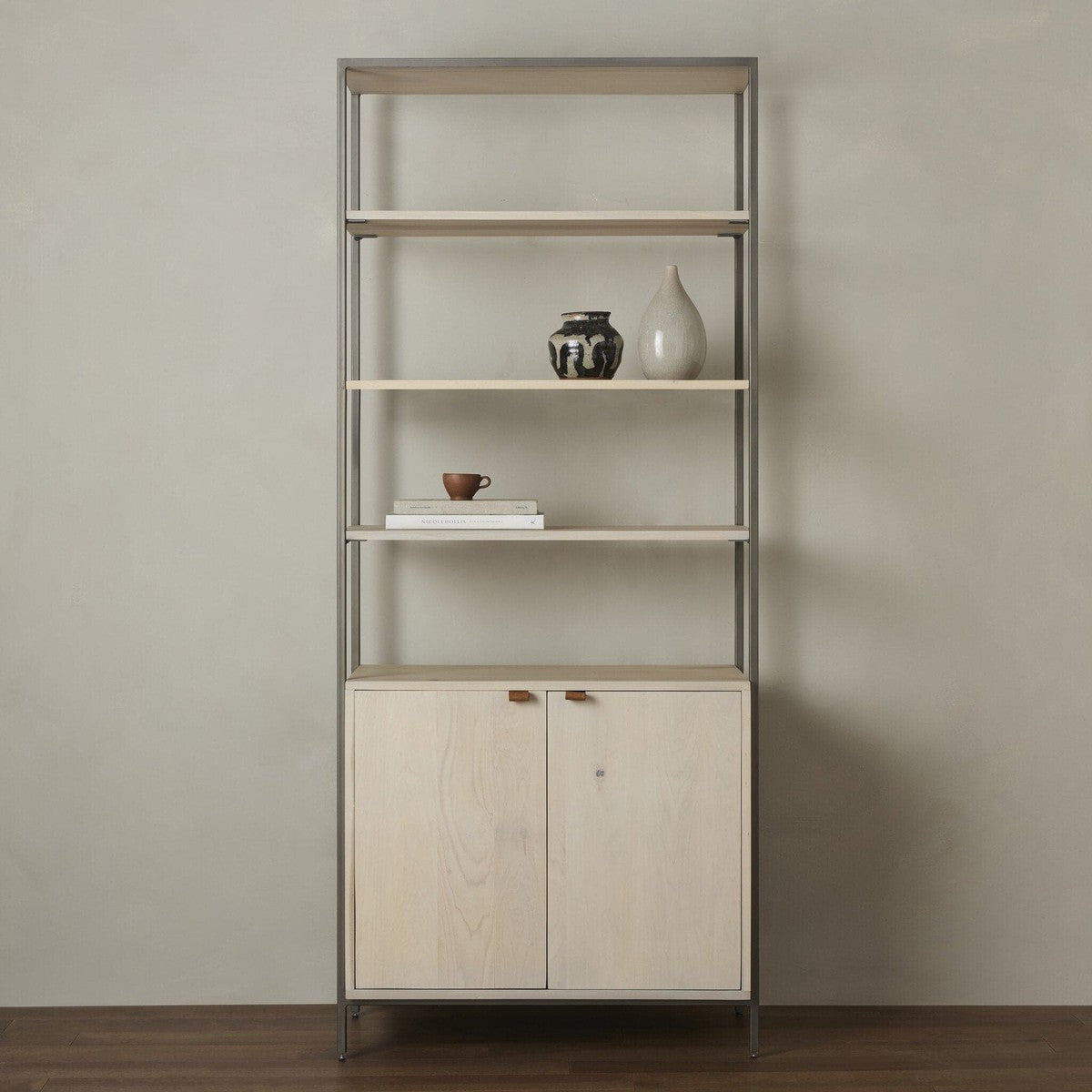 Trey Modular Wide Bookcase - Dove Poplar