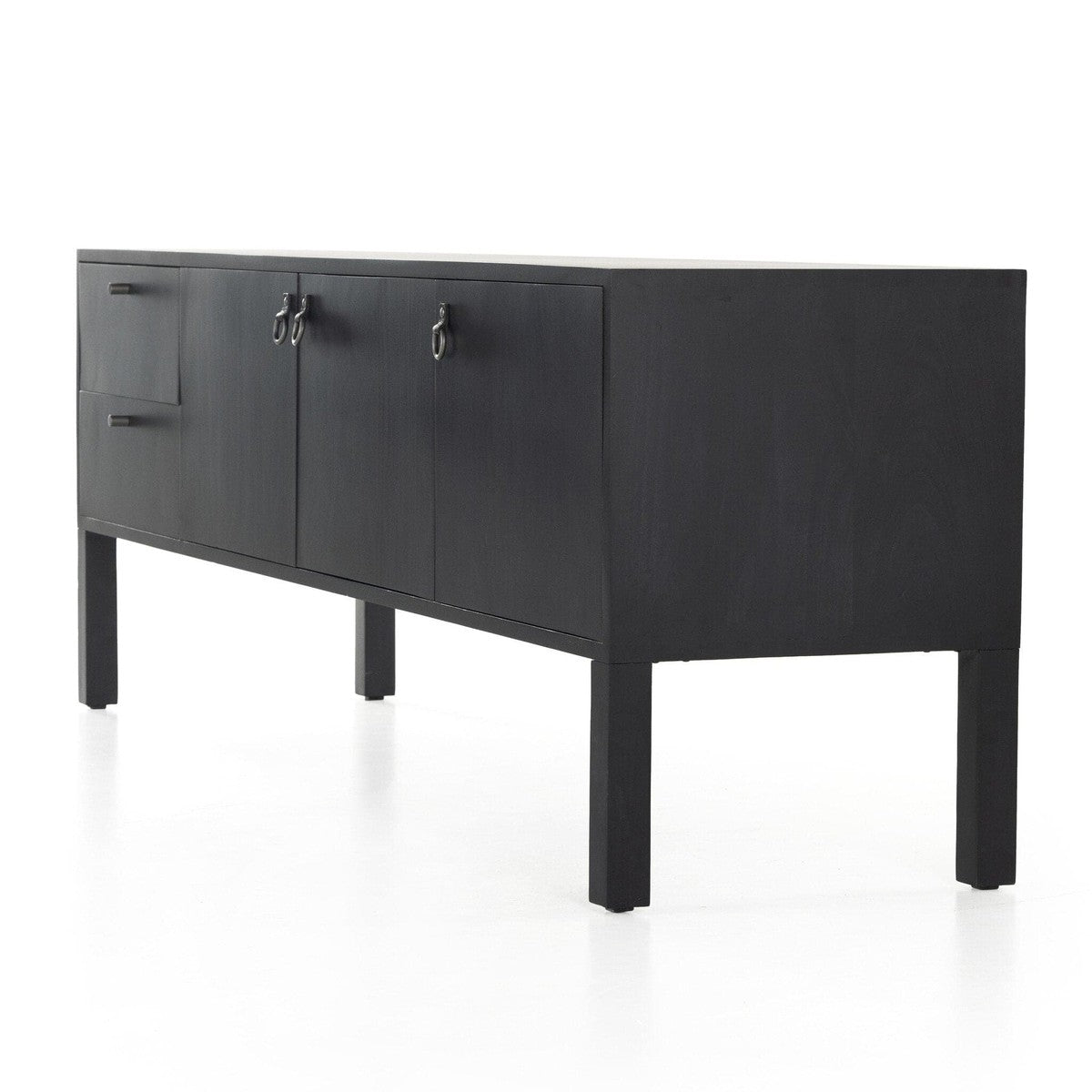 Isador Media Console - Black Wash Poplar