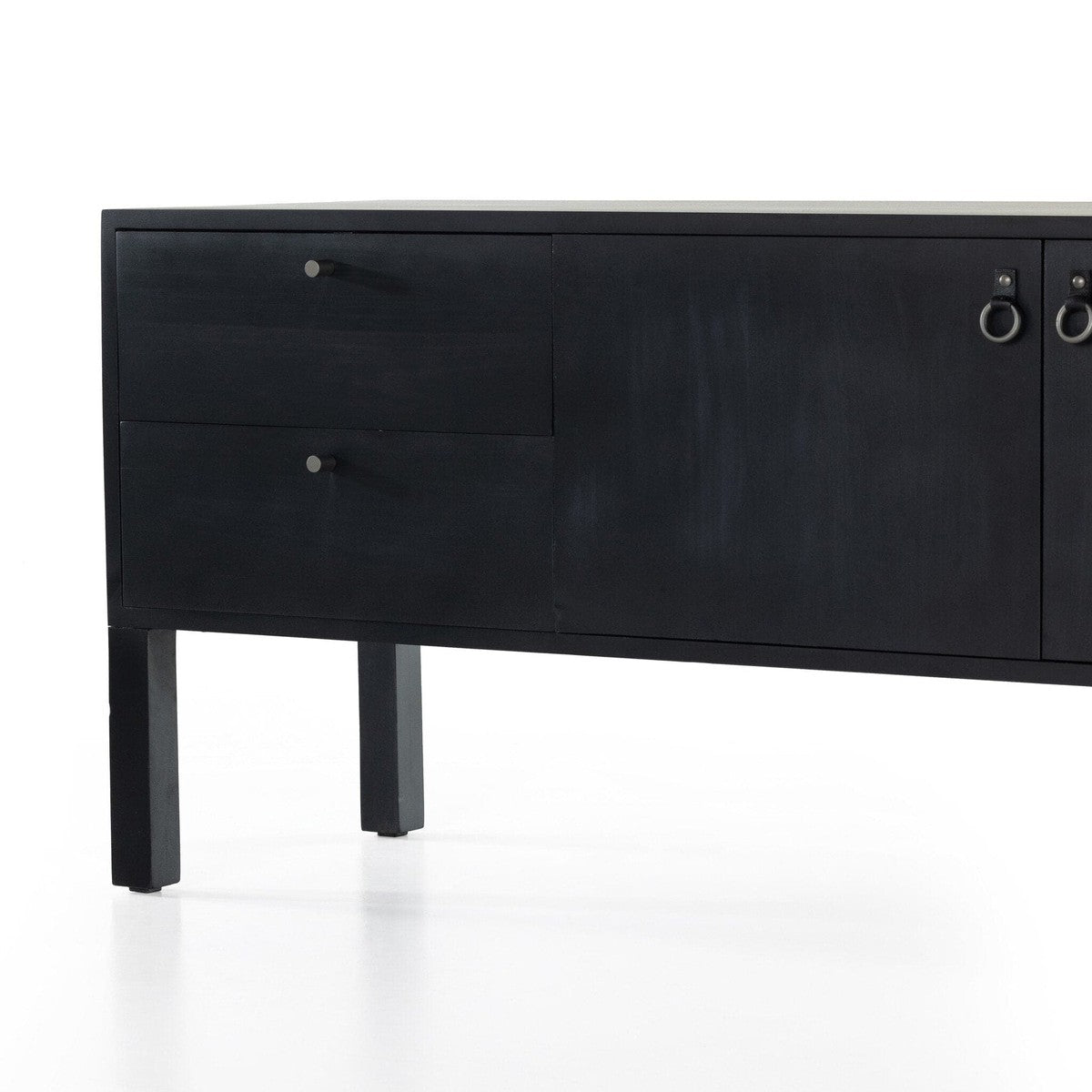 Isador Media Console - Black Wash Poplar