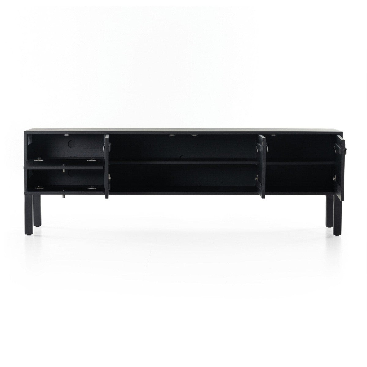 Isador Media Console - Black Wash Poplar