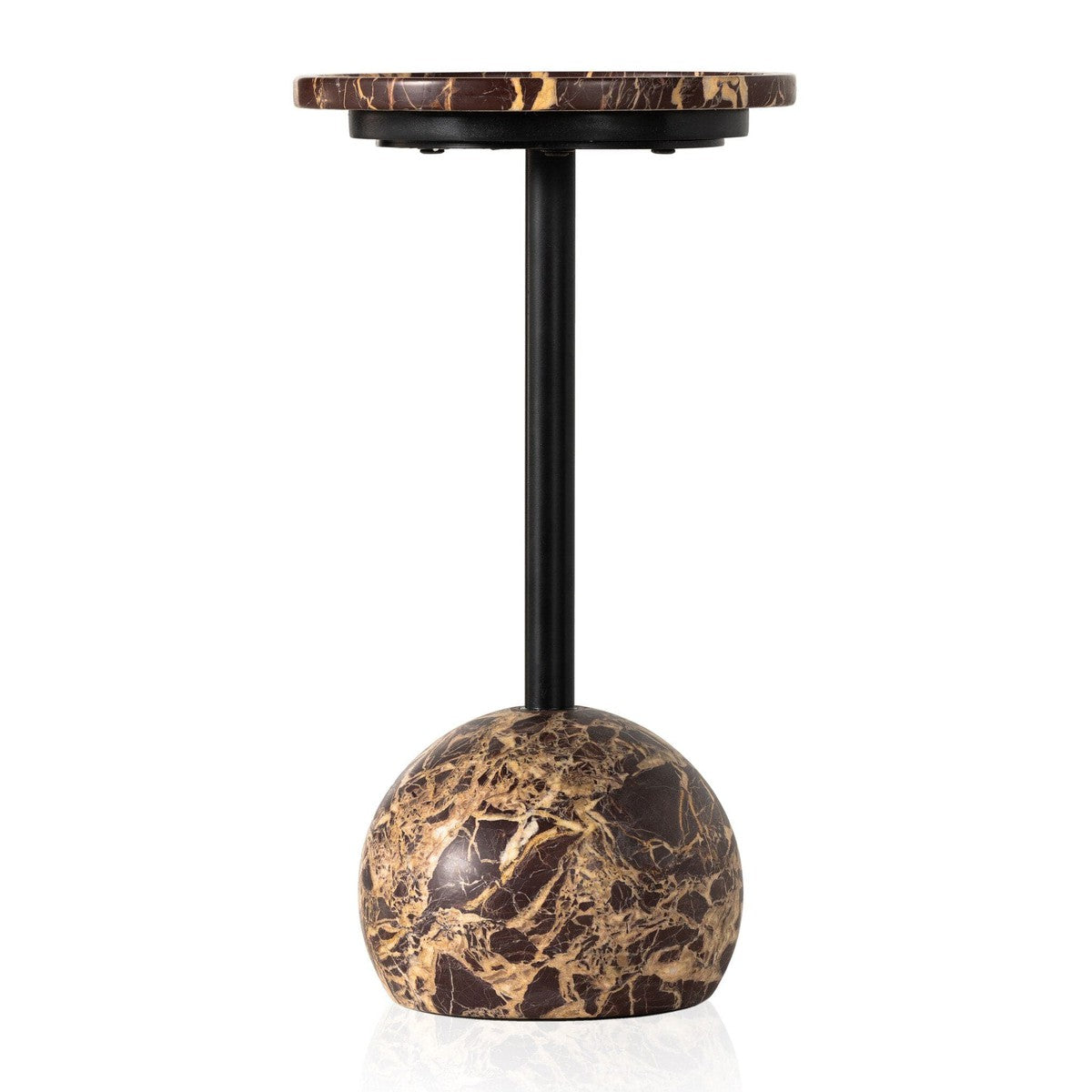 Viola Accent Table - Merlot Marble