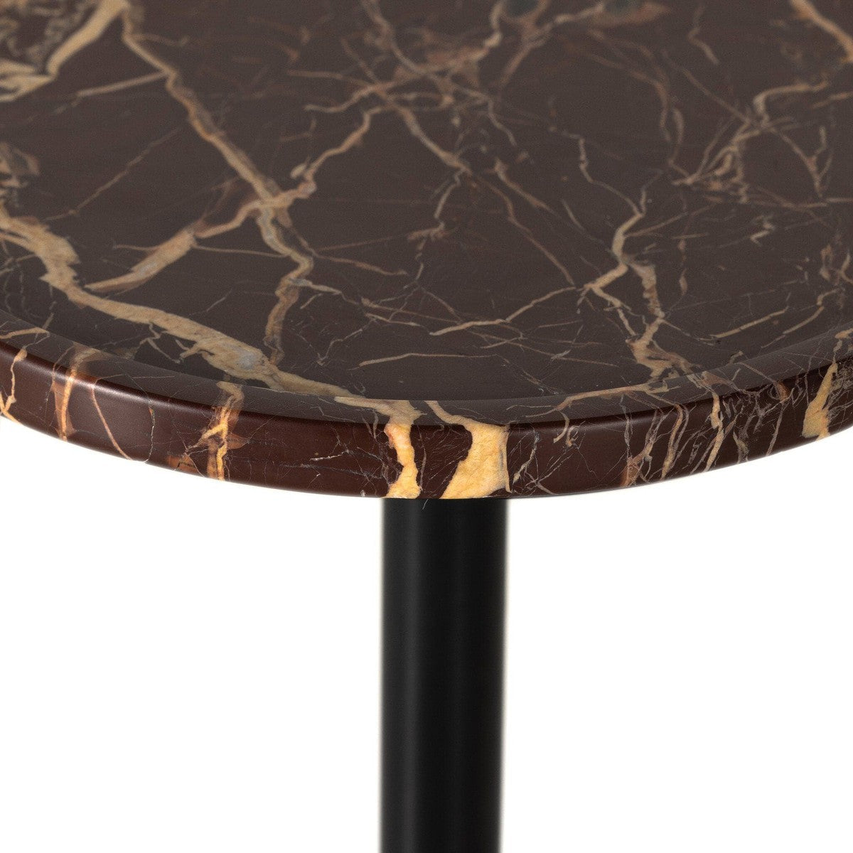 Viola Accent Table - Merlot Marble