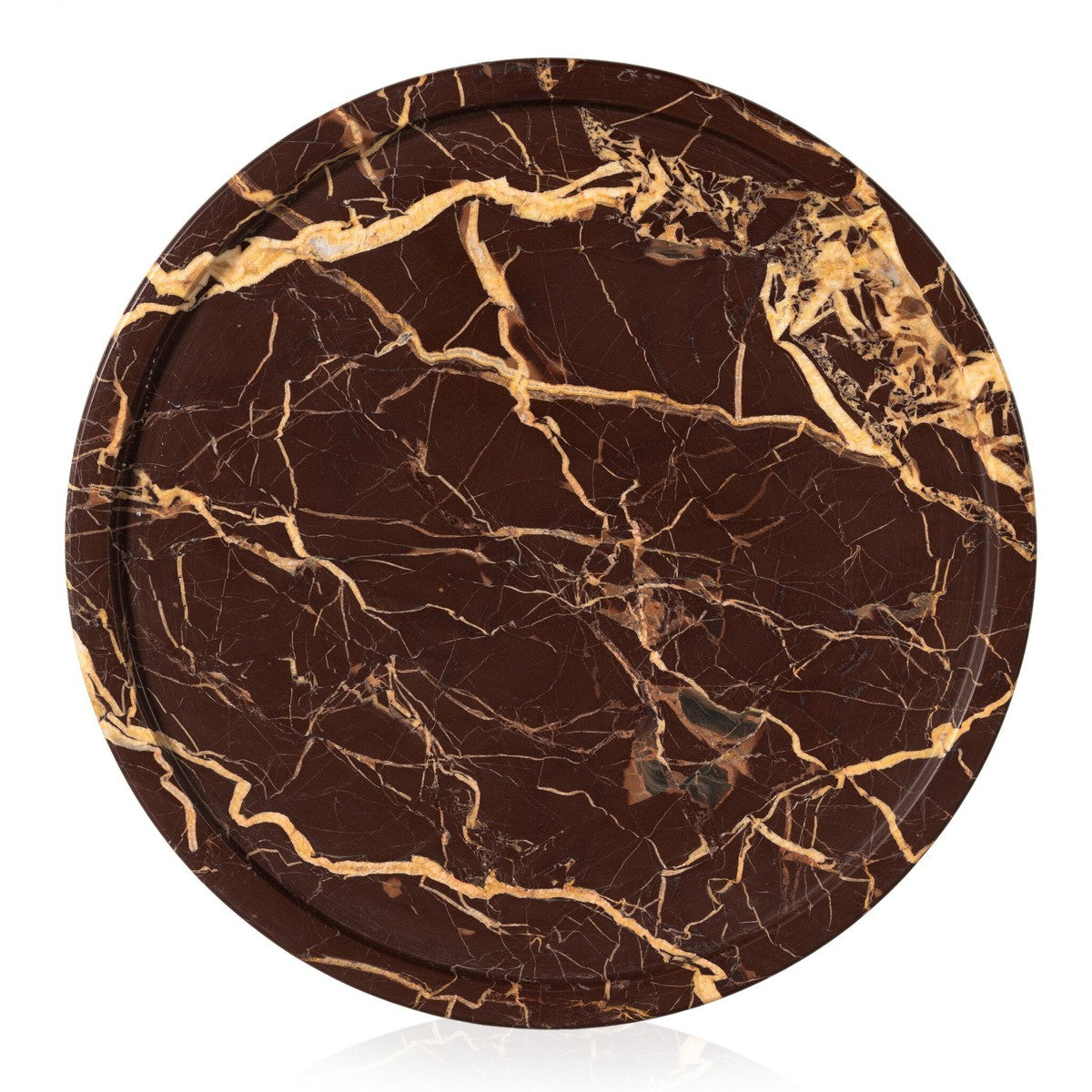 Viola Accent Table - Merlot Marble