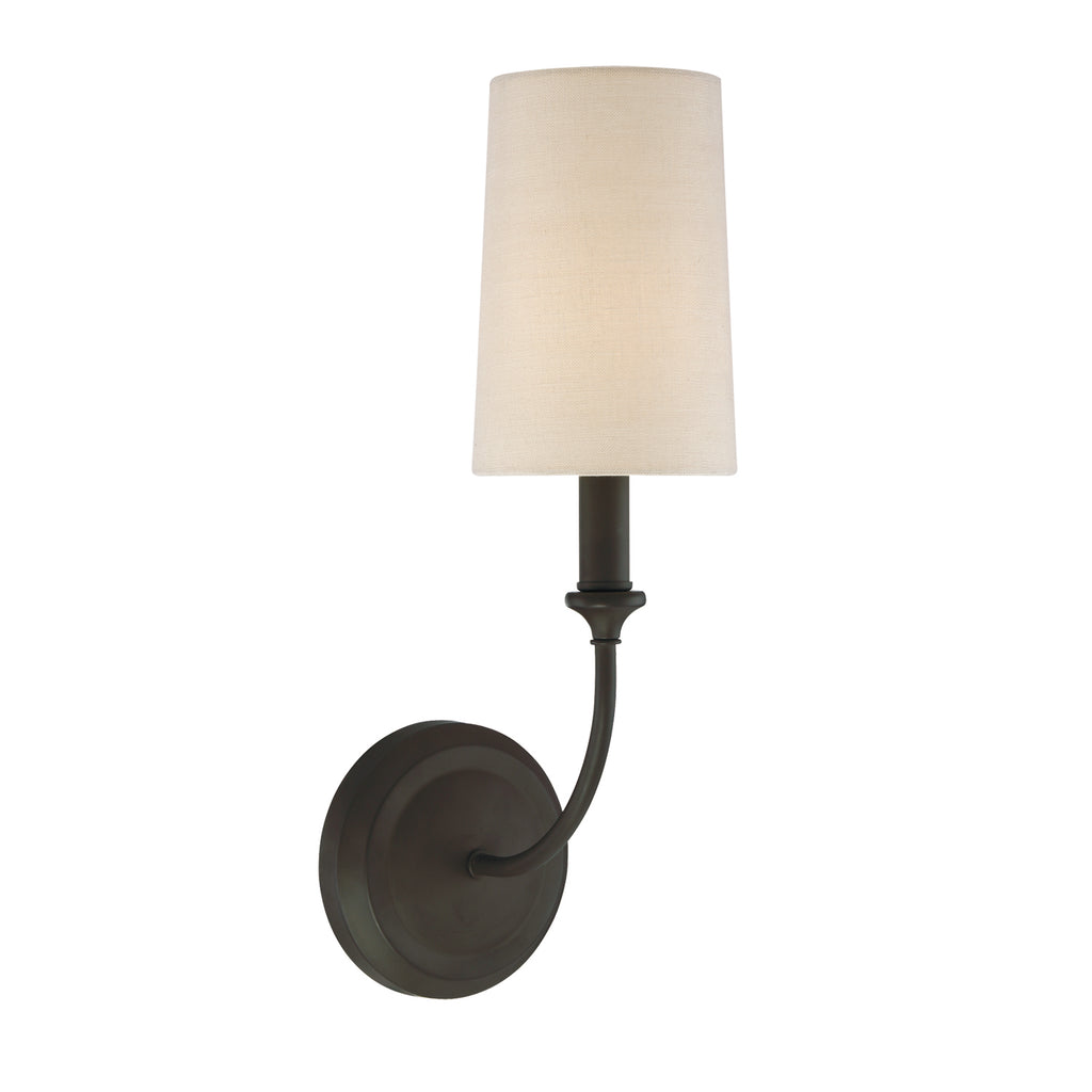 Libby Langdon For Crystorama Sylvan 1 Light Sconce-Crystorama Lighting Company-CRYSTO-2241-BF-Outdoor Wall SconcesBlack Forged-1-France and Son