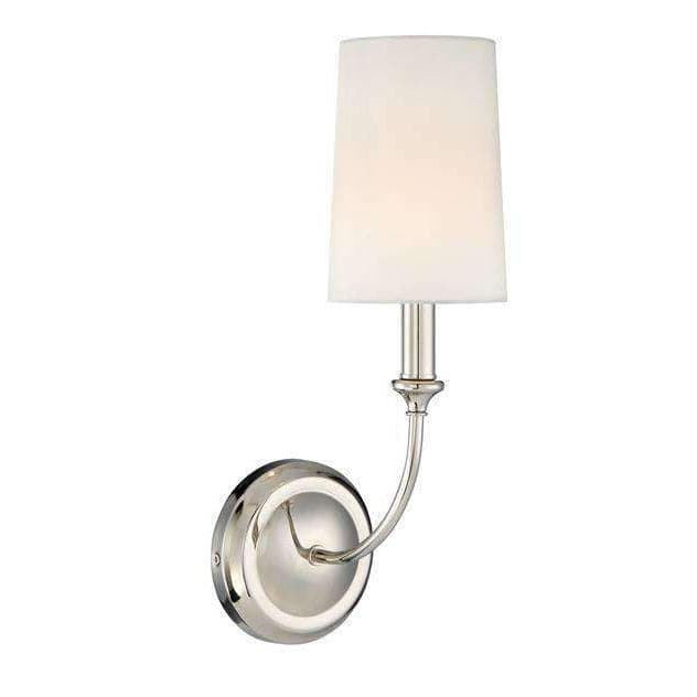 Libby Langdon Sylvan 1 Light Sconce-Crystorama Lighting Company-CRYSTO-2241-PN-Wall LightingSilver-2-France and Son