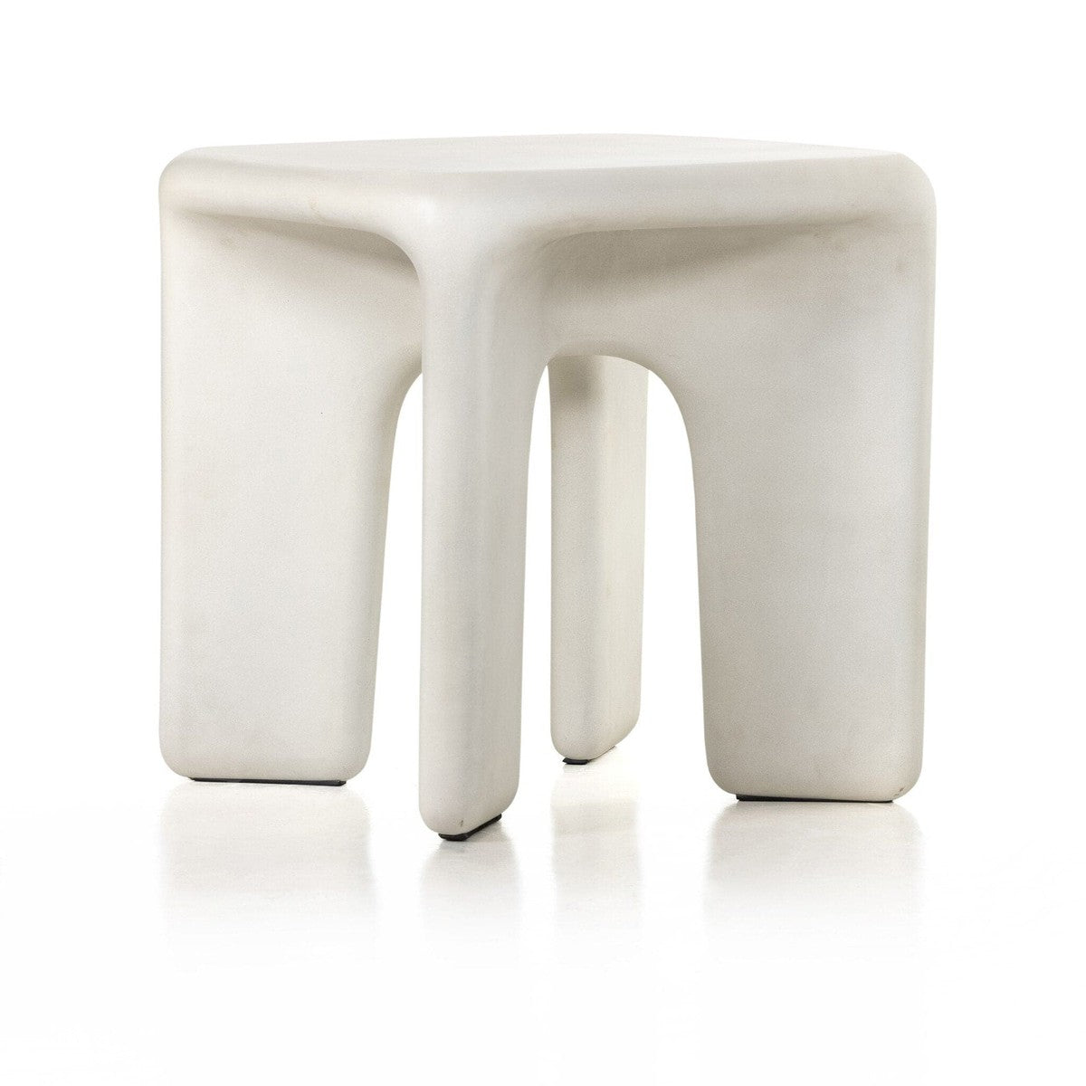 Dante End Table - White Concrete