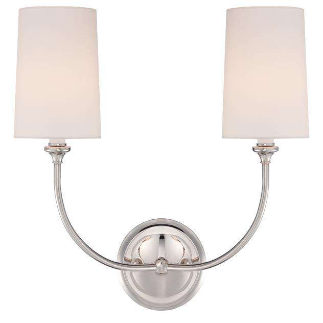 Libby Langdon Sylvan 2 Light Sconce-Crystorama Lighting Company-CRYSTO-2242-PN-Wall LightingSilver-1-France and Son