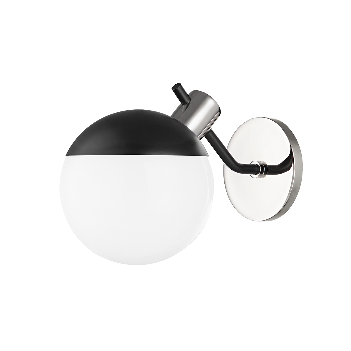 Miranda 1 Light Wall Sconce-Mitzi-HVL-H573101-PN/SBK-Outdoor Wall SconcesPolished Nickel / Soft Black-2-France and Son