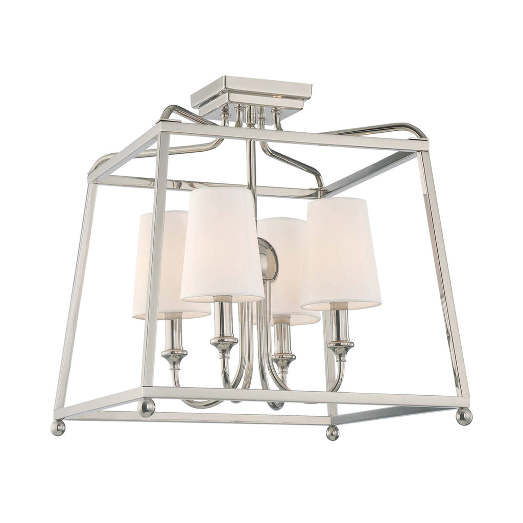 Libby Langdon For Crystorama Sylvan 4 Light Ceiling Mount-Crystorama Lighting Company-CRYSTO-2243-PN-ChandeliersPolished Nickel-2-France and Son