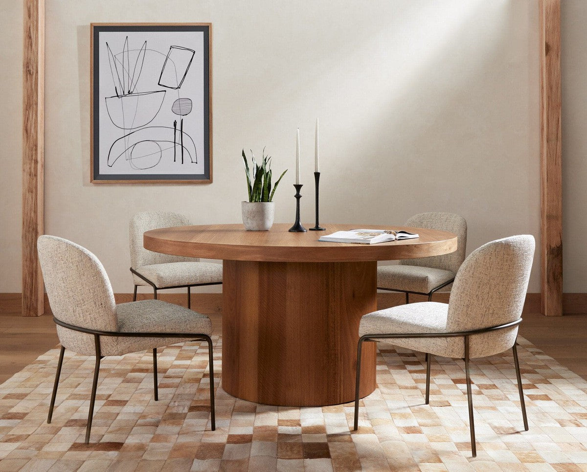 Hudson Round Dining Table - Natural Yukas