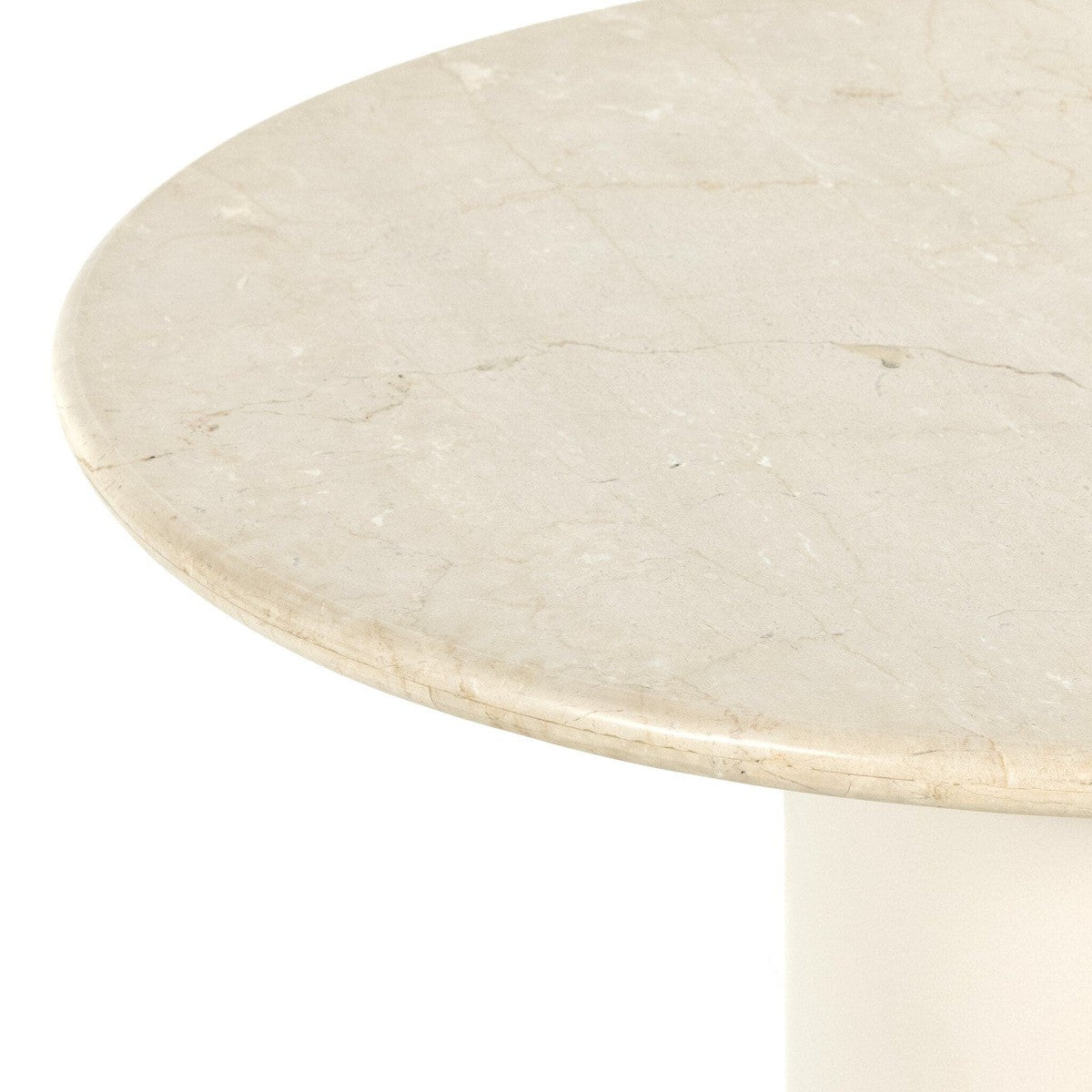 Belle Round Dining Table - Cream Marble