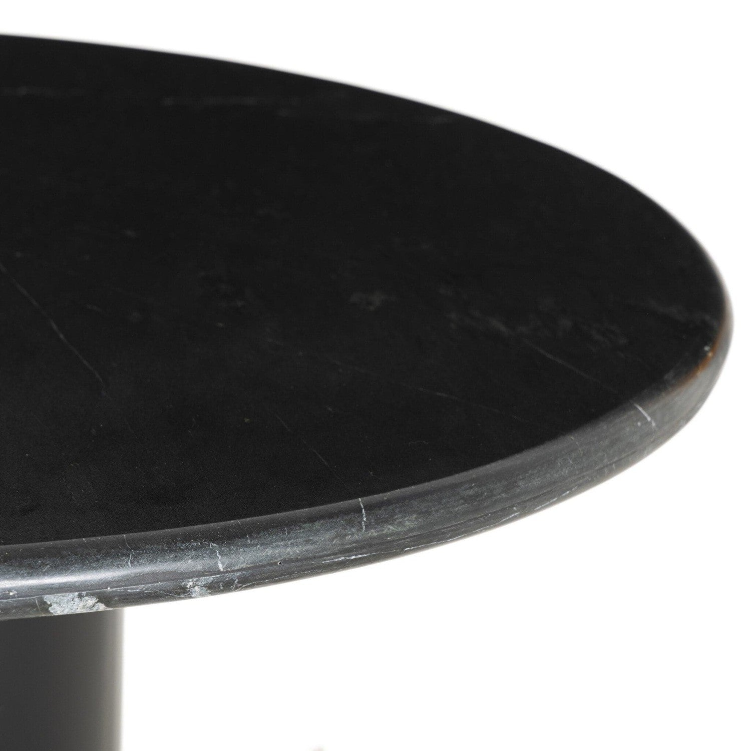 Belle Round Dining Table - Black Marble