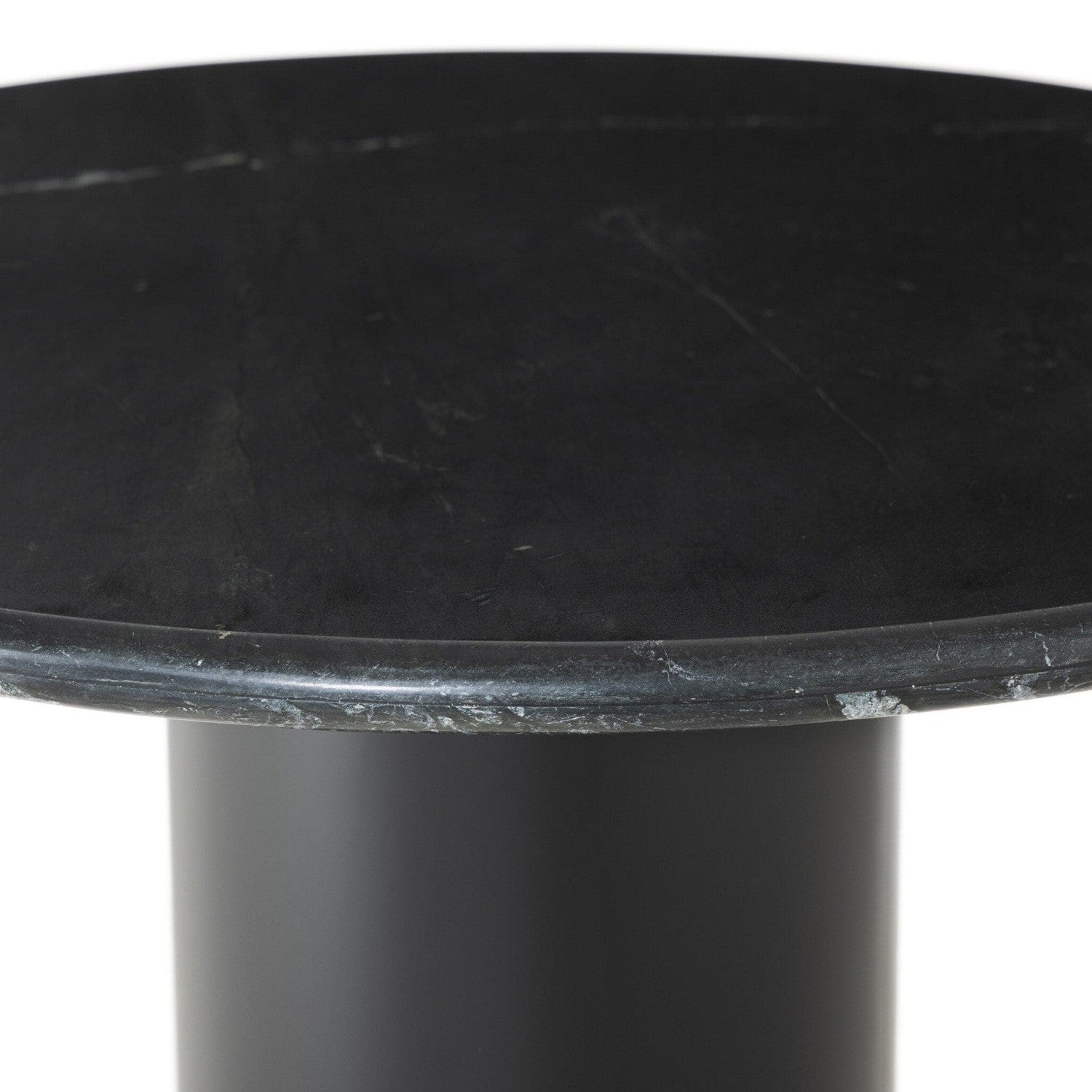 Belle Round Dining Table - Black Marble