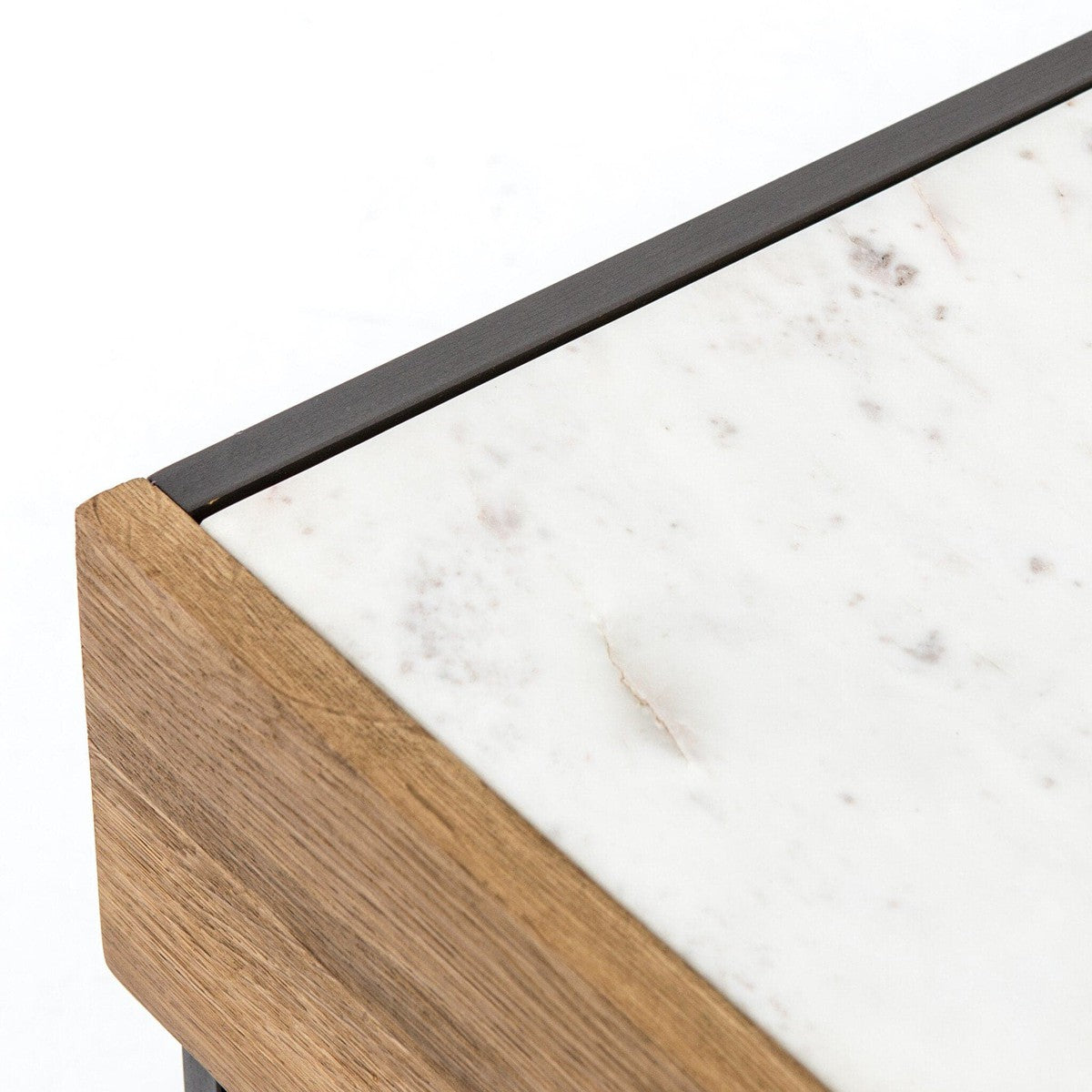 Holland Nightstand - White Marble