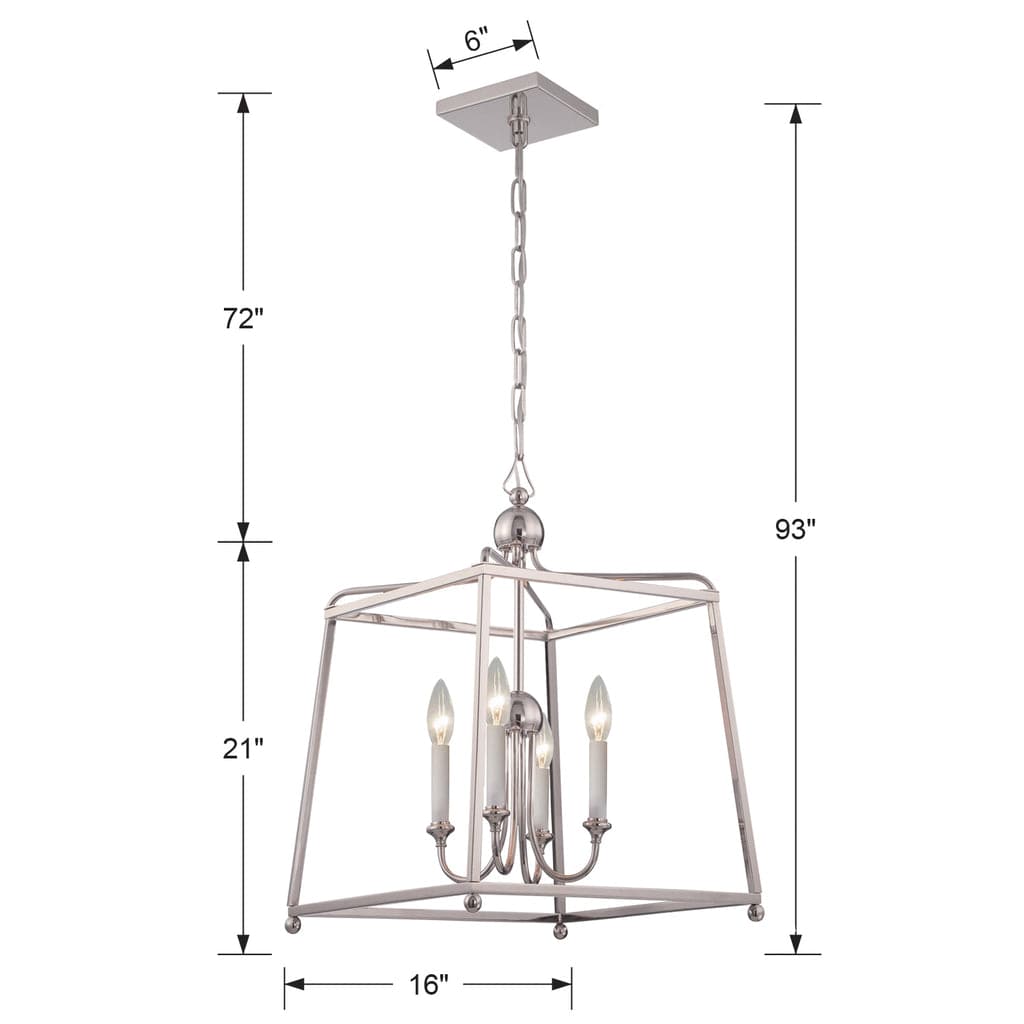 Libby Langdon For Crystorama Sylvan 4 Light Chandelier Non Shade-Crystorama Lighting Company-CRYSTO-2245-BF_NOSHADE-ChandeliersBlack Forged-3-France and Son