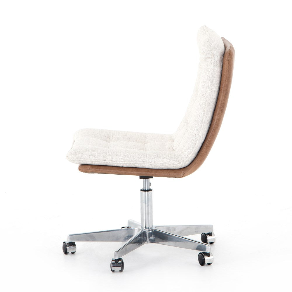Quinn Desk Chair-Four Hands-FH-224515-001-Task ChairsDover Crescent / Chaps Saddle-5-France and Son