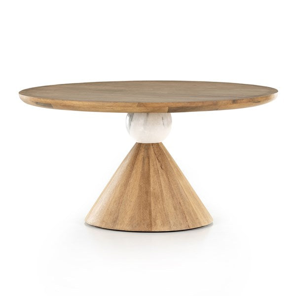 Bibianna Dining Table - Smoked Honey - White-Four Hands-FH-224556-002-Dining Tables-1-France and Son