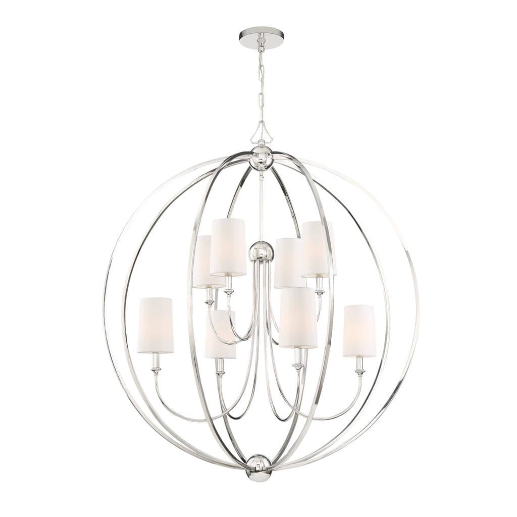 Libby Langdon For Crystorama Sylvan 8 Light Chandelier-Crystorama Lighting Company-CRYSTO-2246-PN-Chandeliers-1-France and Son