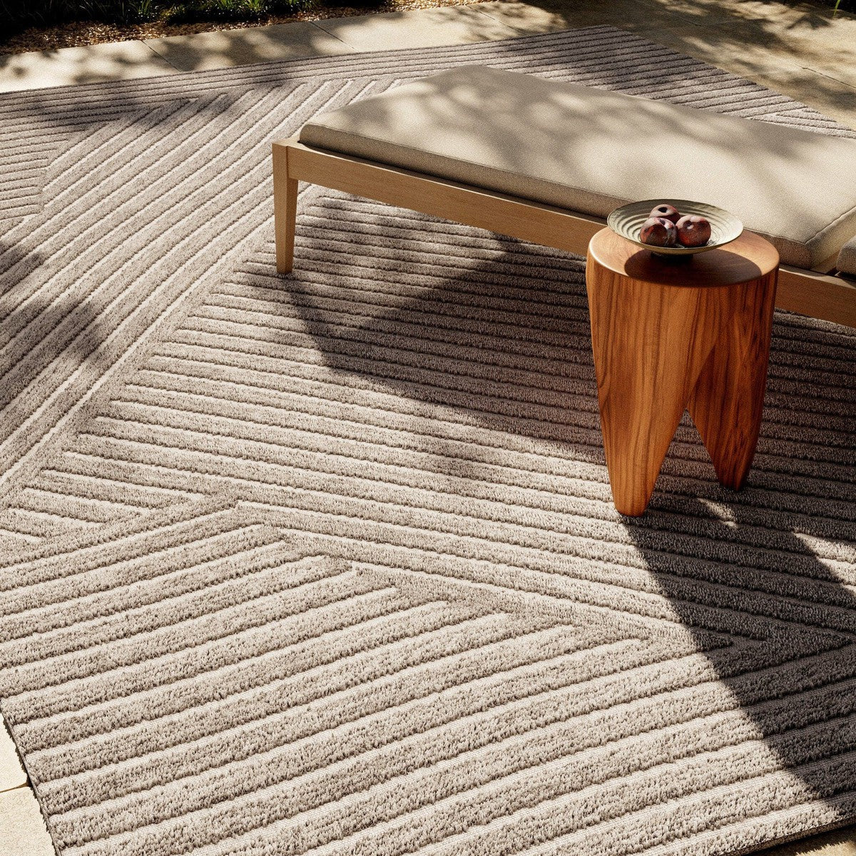 Chasen Outdoor Rug - Heathered Natural