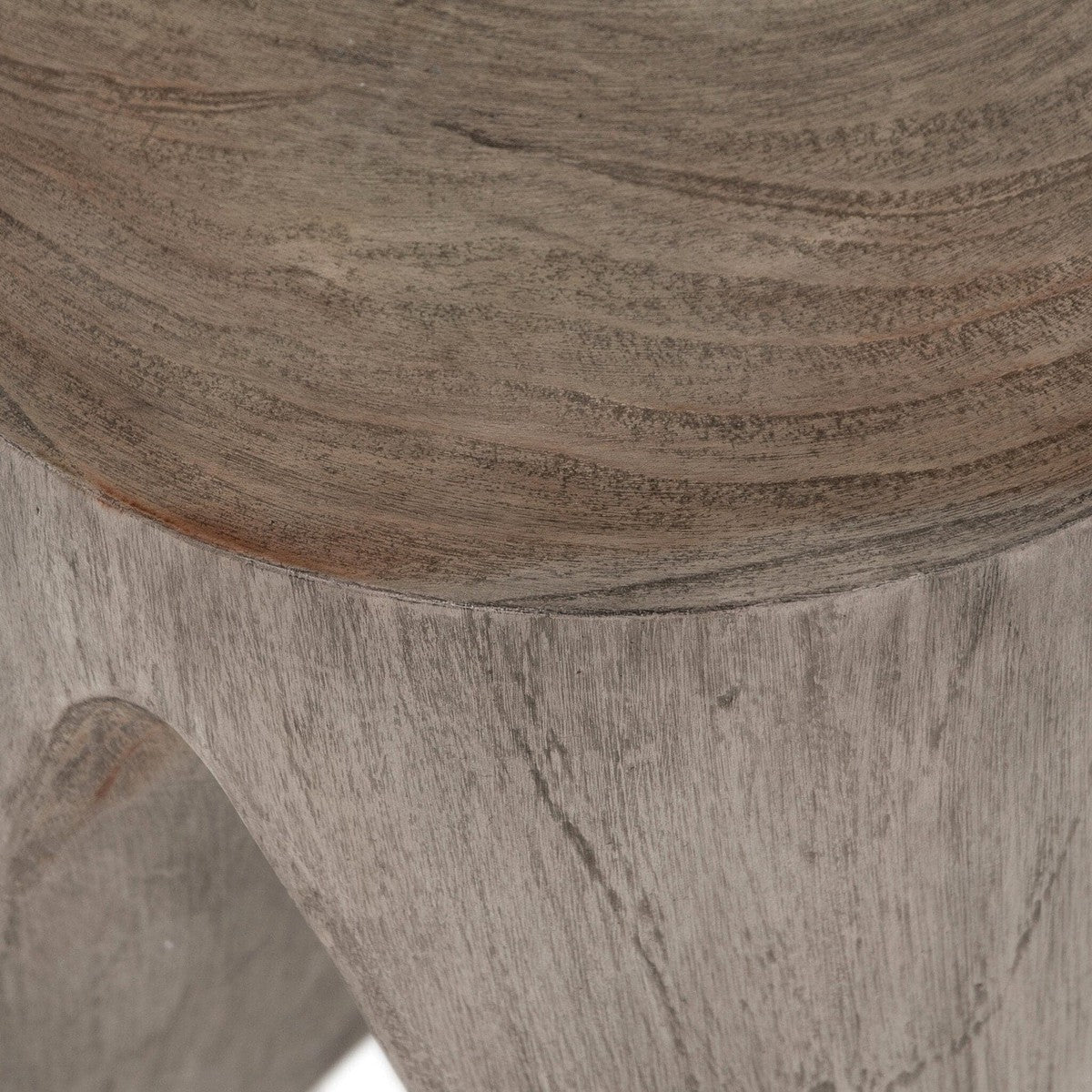 Petros Outdoor End Table - Weathered Grey Teak