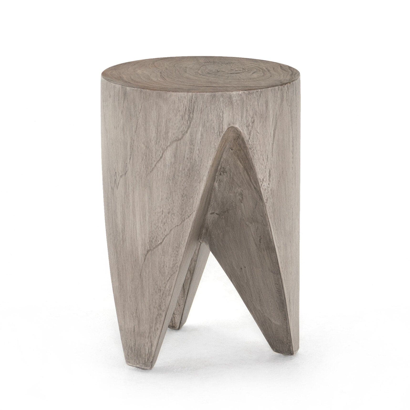 Petros Outdoor End Table - Weathered Grey Teak