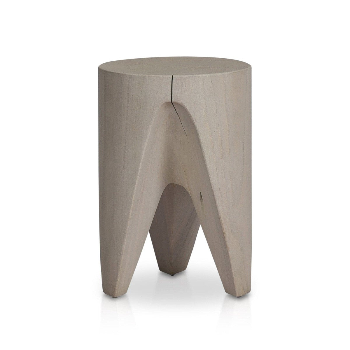 Petros Outdoor End Table - Ivory Teak