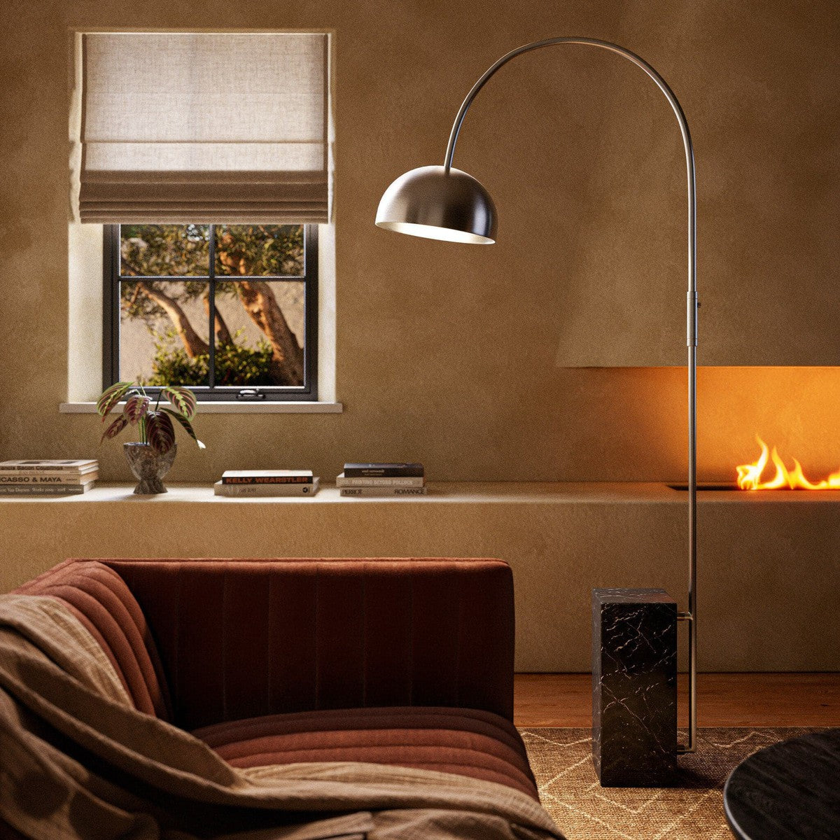 Jenkin Floor Lamp - Black Marble