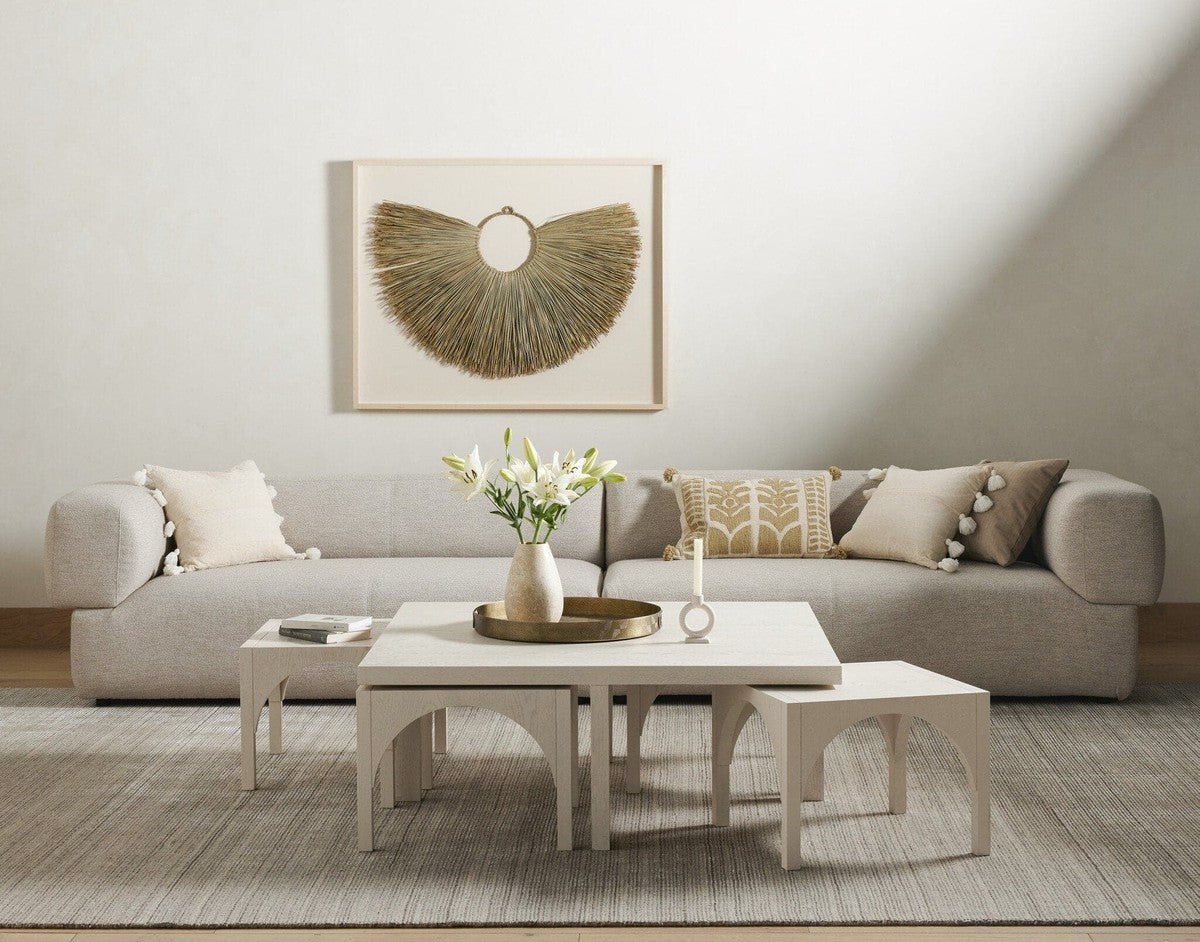 Amara Coffee Table - Off White Oak