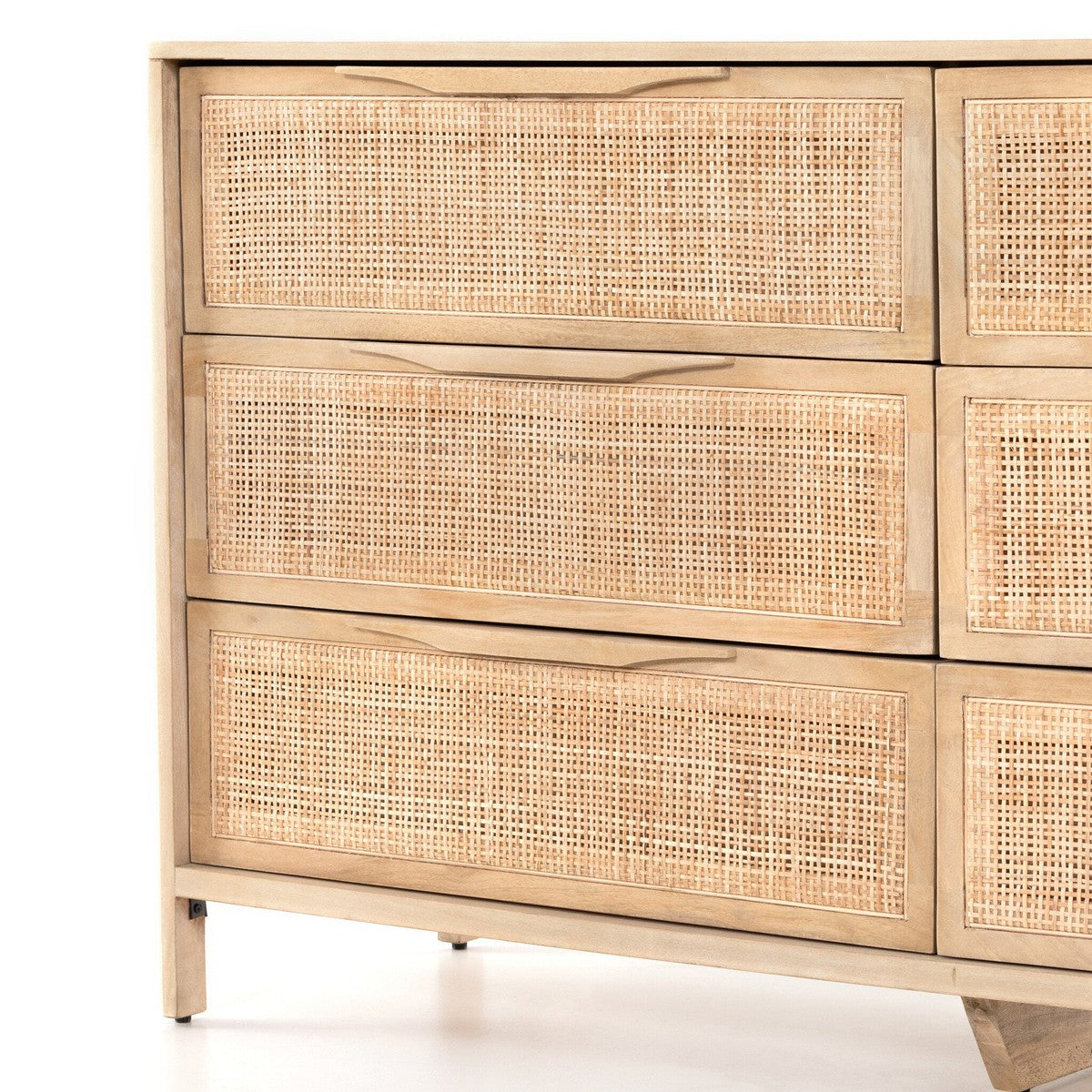 Sydney 6 Drawer Dresser - Natural Cane