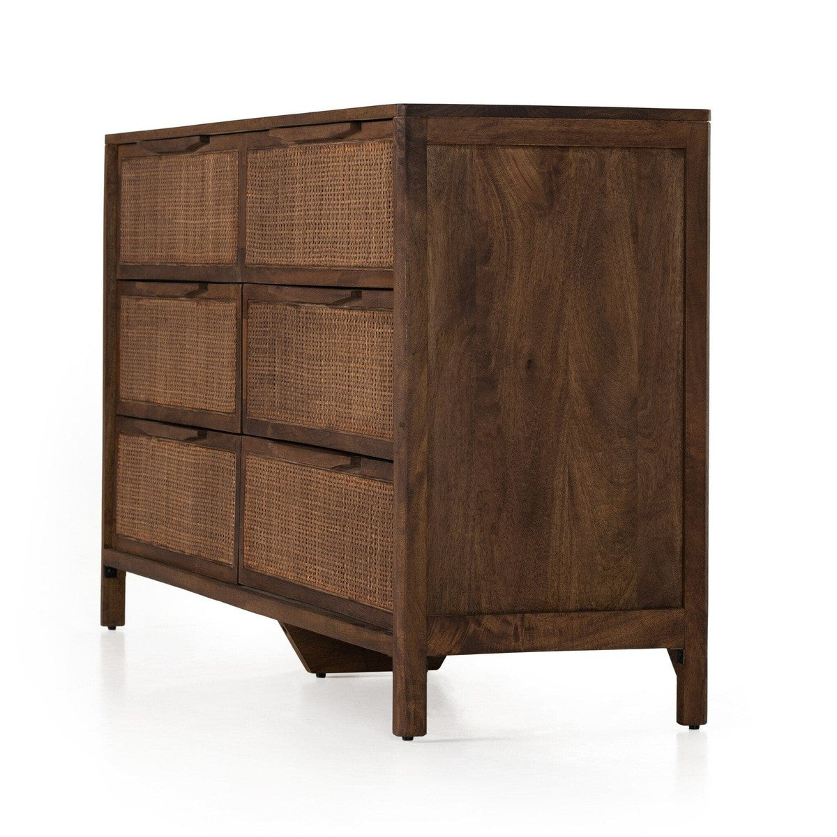 Sydney 6 Drawer Dresser - Brown Cane