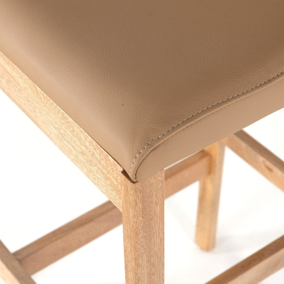 Tex Bar + Counter Stool - Natural Leather