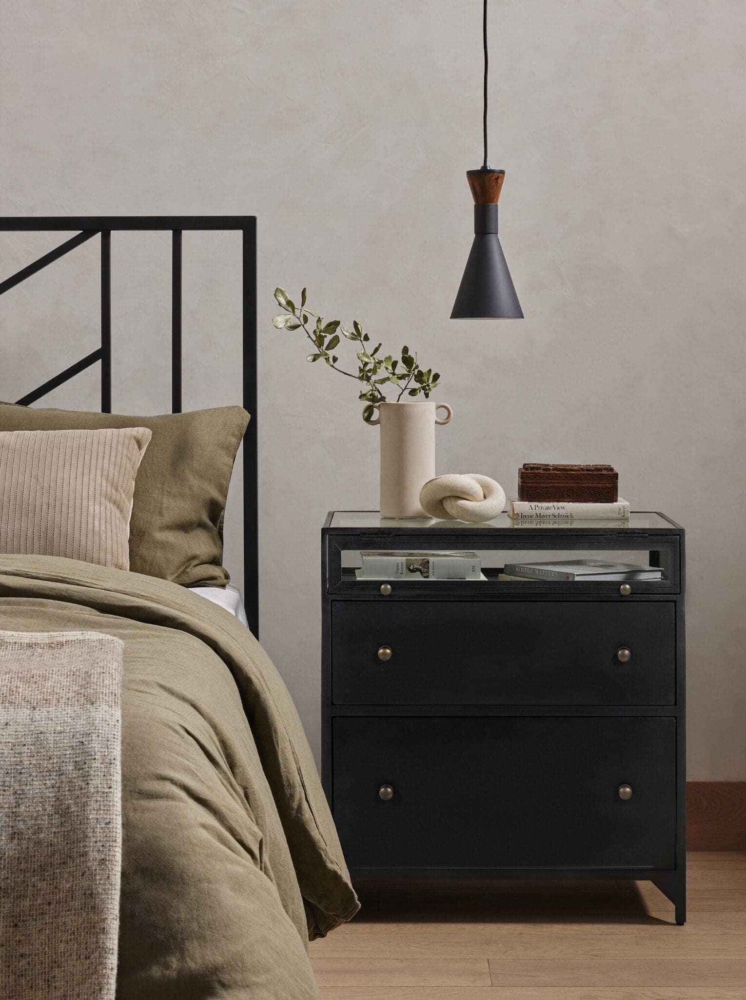 Shadow Box Nightstand - Black