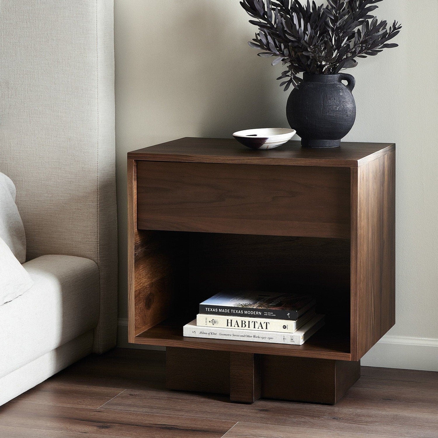 Bodie Nightstand - Dark Walnut