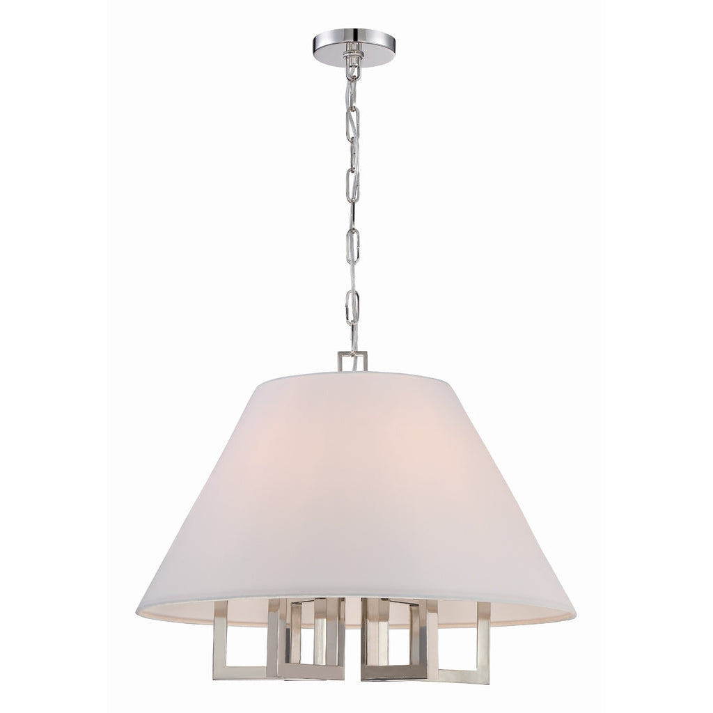 Libby Langdon Westwood 6 Light Chandelier-Crystorama Lighting Company-CRYSTO-2256-PN-ChandeliersPolished Nickel-1-France and Son