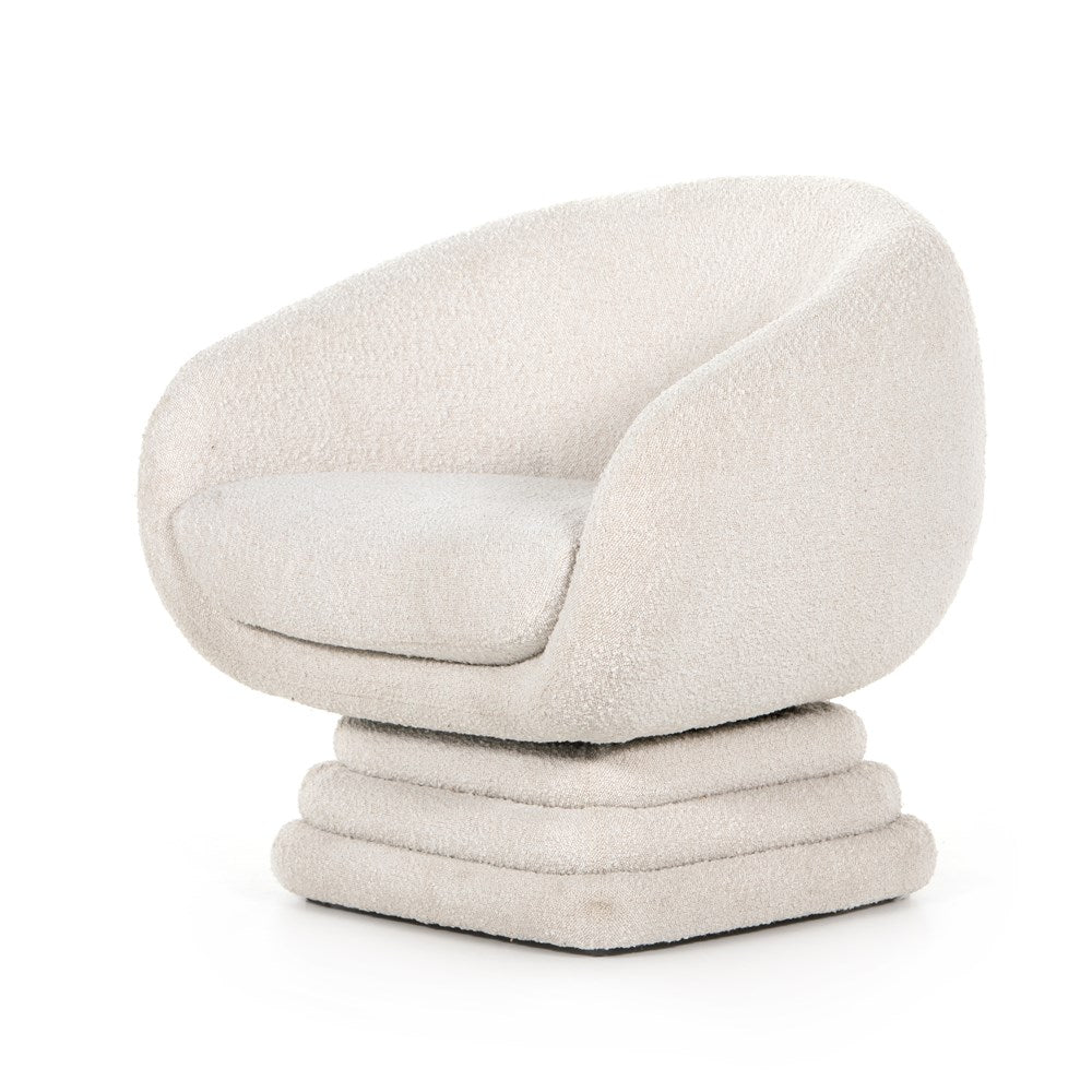 Dahlia Swivel Chair - Knoll Natural Boucle