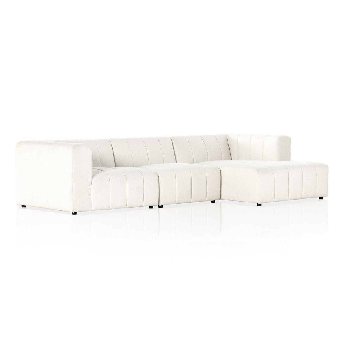 Langham Channeled 3-Piece Sectional - Fayette Cloud