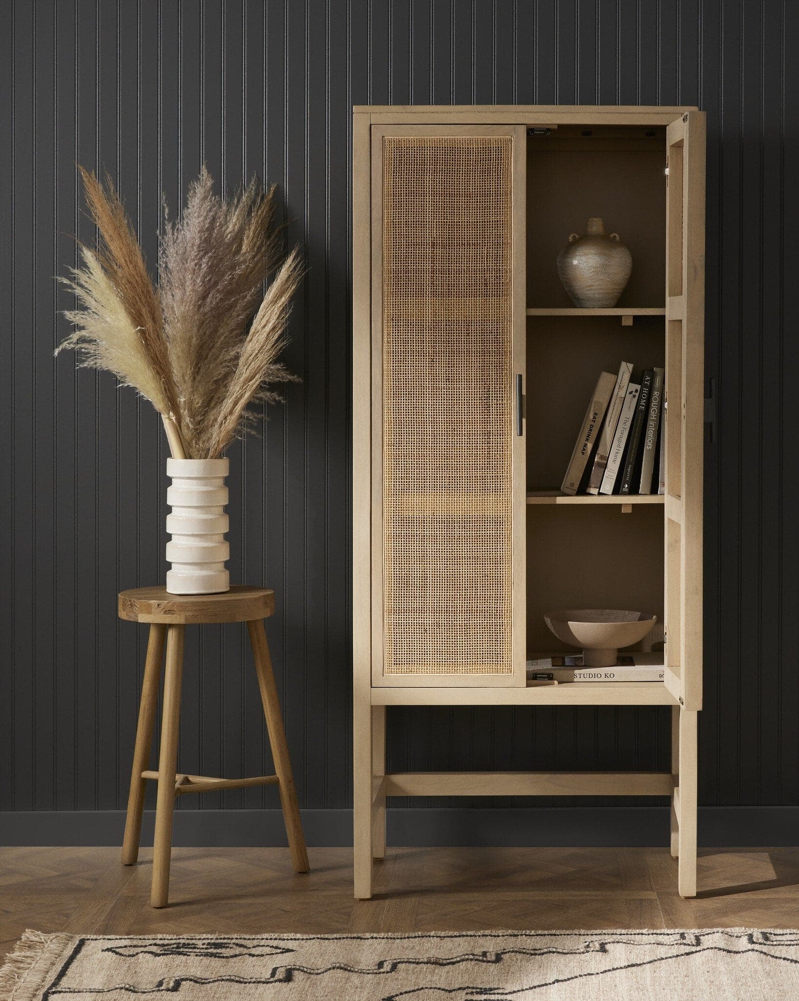 Caprice Narrow Cabinet - Natural Cane