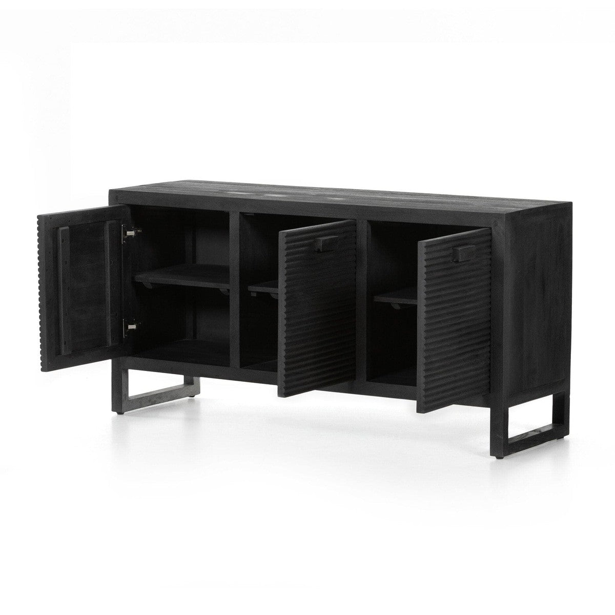 Lorne Media Console - Dark Reeded Totem