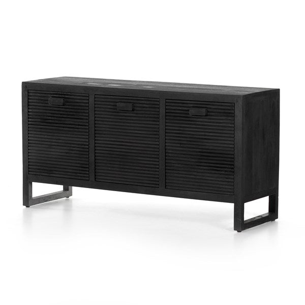 Lorne Media Console - Dark Reeded Totem-Four Hands-FH-226057-001-Media Storage / TV Stands-1-France and Son