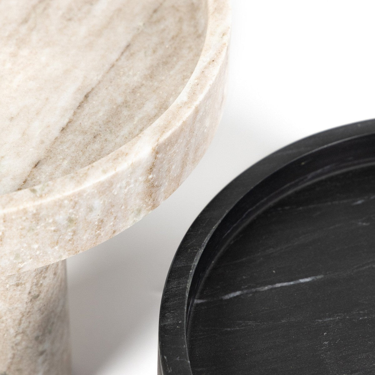 Kanto Bowls, Set Of 2 - Black Marble