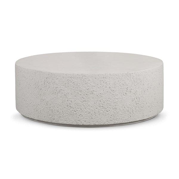 Otero Outdoor Round Coffee Table - Blanc White-Four Hands-FH-226322-001-Outdoor Coffee Tables-1-France and Son