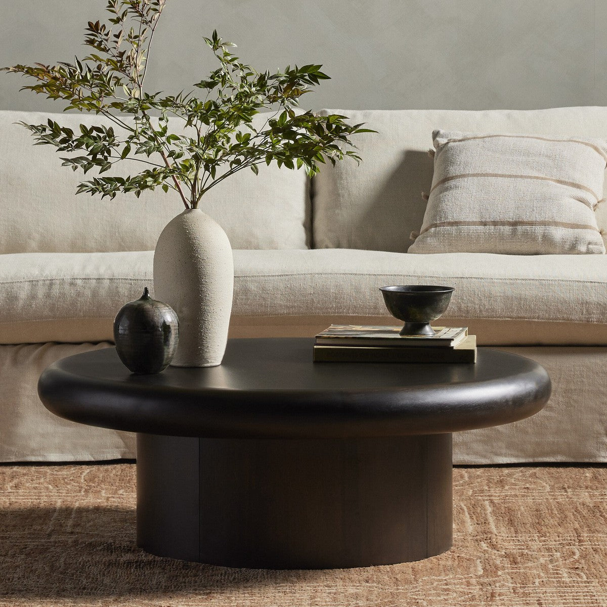 Zach Coffee Table - Charcoal Parawood Solid