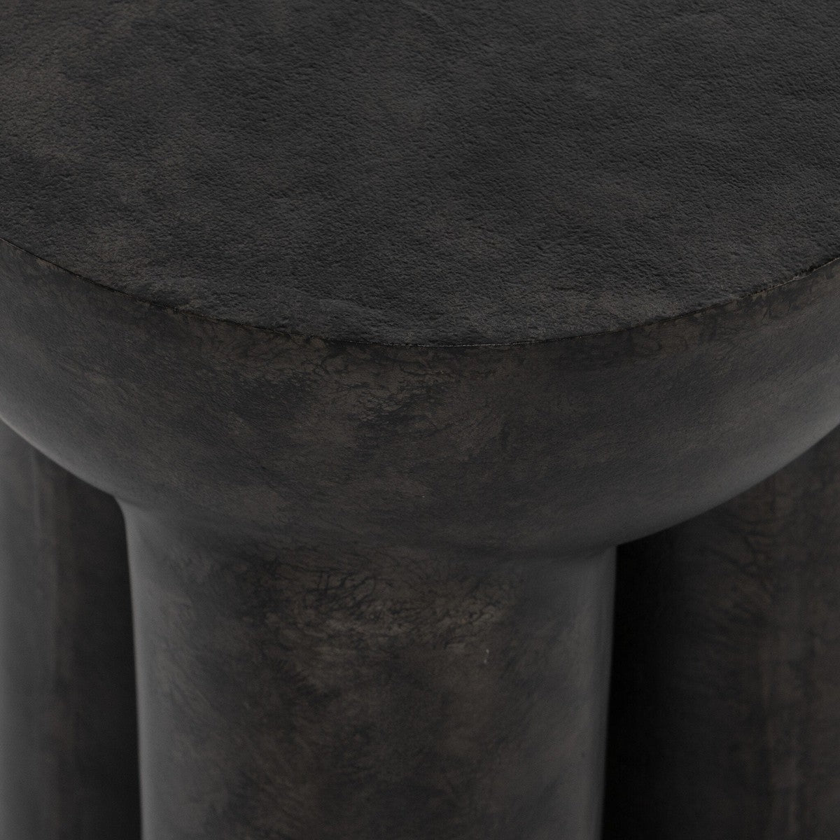 Sante End Table - Raw Black