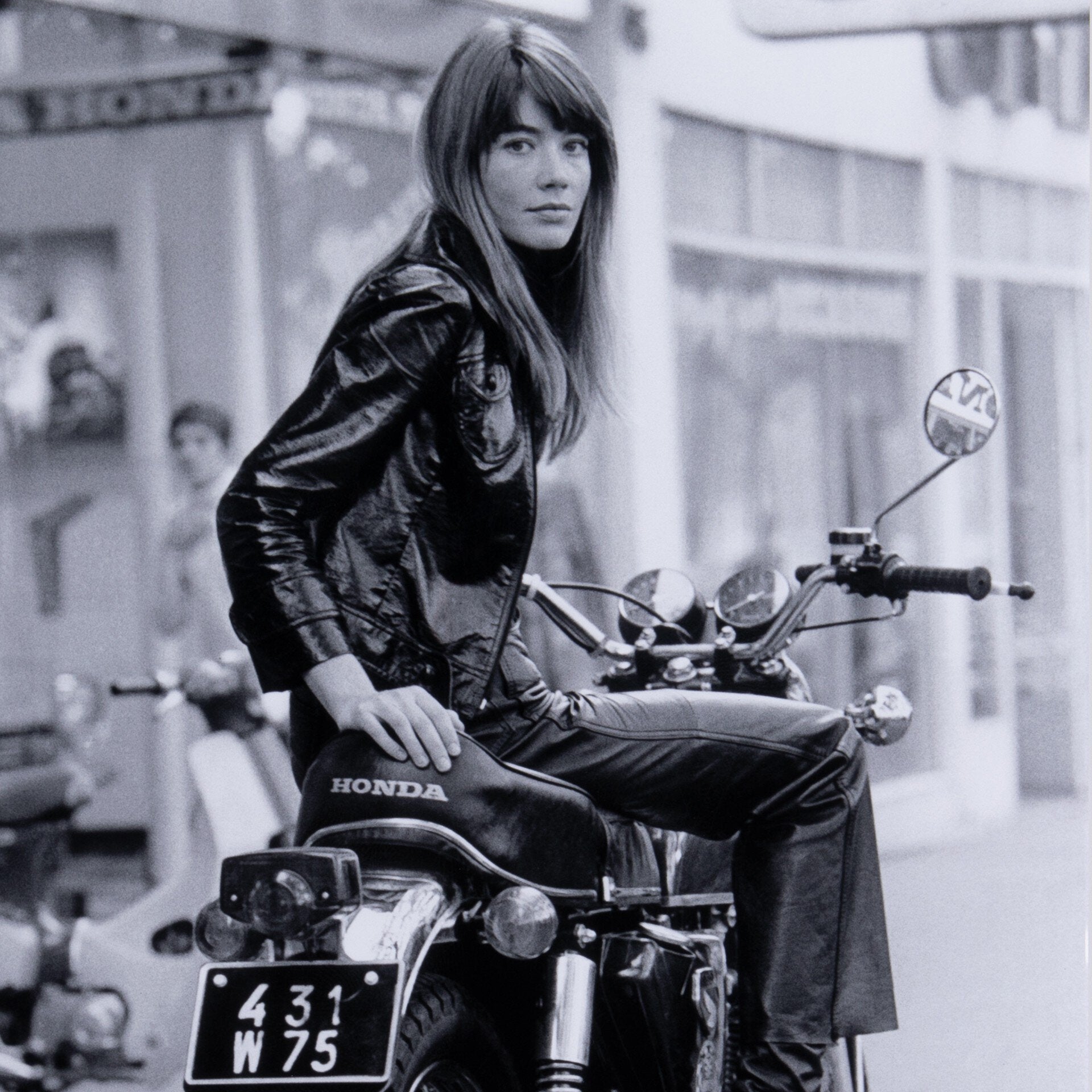 Françoise Hardy On Bike by Getty Images - Black 2.5 Maple