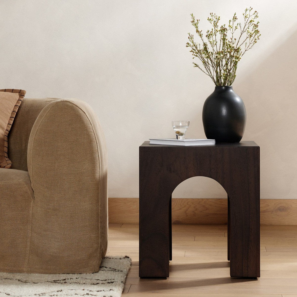 Fausto End Table - Smoked Guanacaste