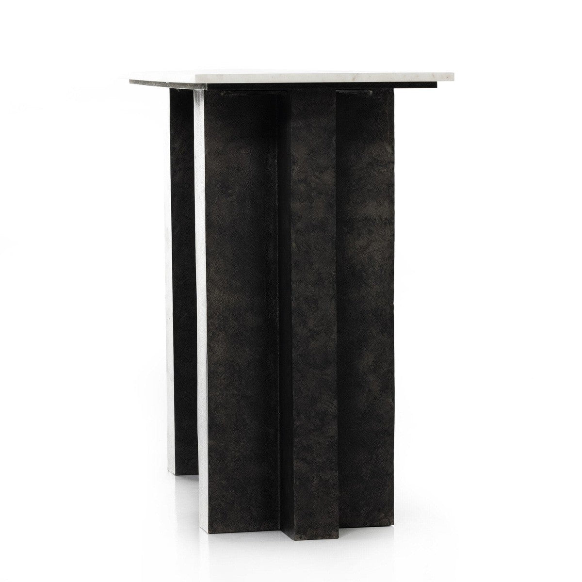 Terrell Console Table - Polished White Marble