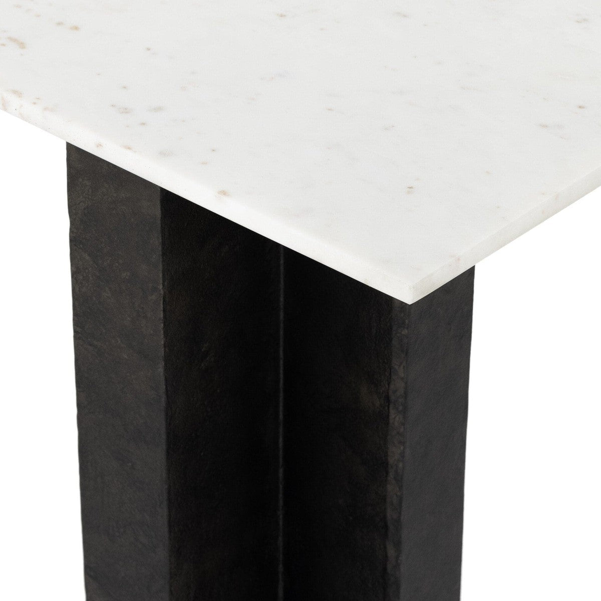 Terrell Console Table - Polished White Marble