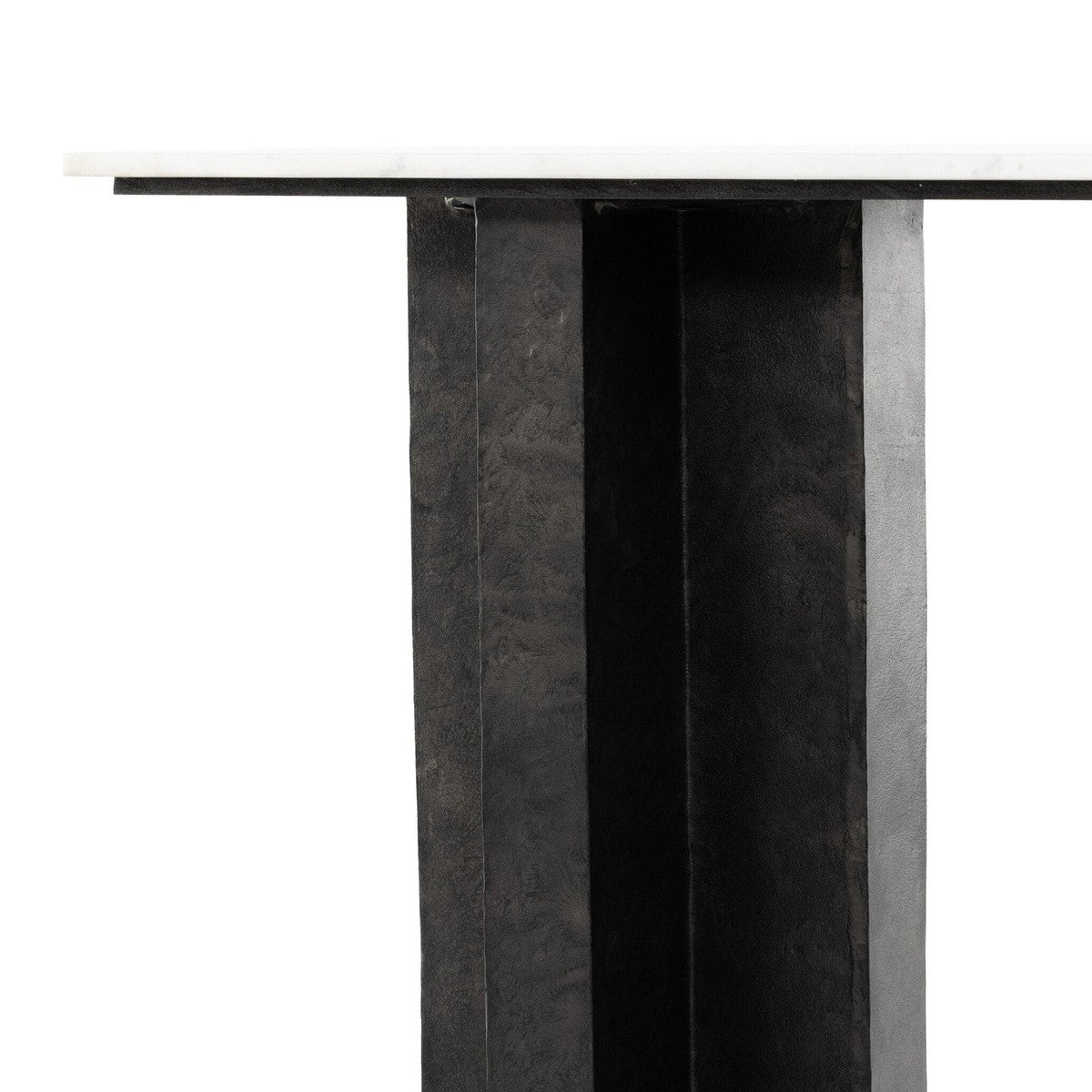 Terrell Console Table - Polished White Marble